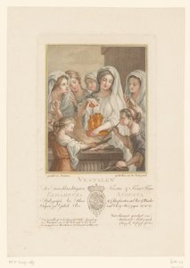 As virgens vestais sacrificando em um altar de Heinrich Sintzenich