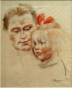 Mãe com filho (Anna e Kate Werner) de Heinrich Stegemann