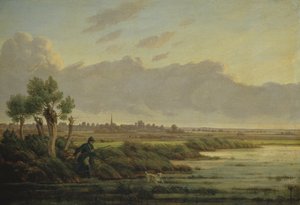 No Alster em Winterhude, 1834 de Heinrich Stuhlmann
