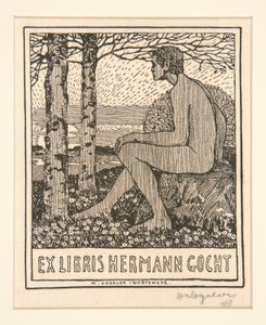 Placa de livro: Ex Libris Hermann Gocht
