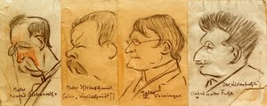 Quatro retratos de Heinrich Zille
