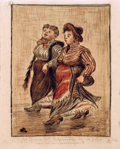 Dois caminhantes de rua de Heinrich Zille