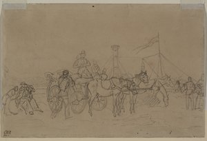 Passageiros do Reno Steamer (verso) de Heinrich von Mayr
