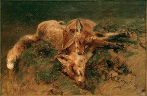 Duas raposas de Heinrich von Zügel