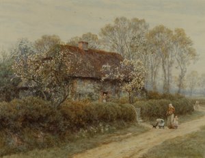 Uma casa de campo em Freshwater Gate de Helen Allingham