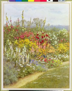 Uma fronteira herbácea de Helen Allingham