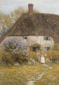 Uma casa de campo Kentish de Helen Allingham