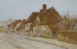 A Village Street, Kent de Helen Allingham