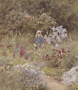 Minna, ilustração a Inglaterra feliz por Marcus Huish, bar. por A & C Black, 1904 (wc) de Helen Allingham