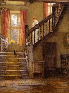 A escadaria, corte de Whittington, Gloucestershire (wc no papel)