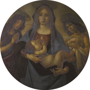 A Virgem e o Menino com São João e um Anjo (depois de Botticelli), final do século XIX a XX de Helen d.1937 Coombe