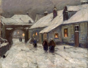 Rua da vila invernal