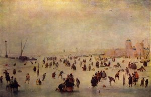 Cena de patinagem de Hendrick Avercamp