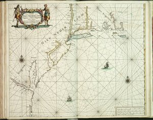 Carta da Nova Holanda, Virgínia e Nova Inglaterra de Hendrick Doncker