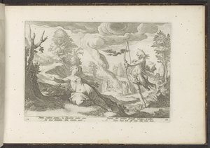 Apollo Doodt Coronis Metamorfosen de Ovídio (título da série) Herscheppingen van P. Ovidius Naso (título da série) de Hendrick Goltzius (workshop of)
