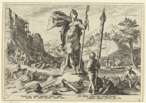 Idade do Bronze Metamorfoses de Ovídio (título da série) de Hendrick Goltzius (workshop of)