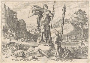 A Idade do Bronze Metamorfoses de Ovídio (título da série) de Hendrick Goltzius (workshop of)