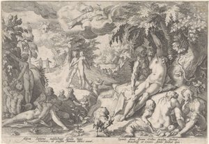 A idade de ouro Metamorfoses de Ovídio (título da série) de Hendrick Goltzius (workshop of)