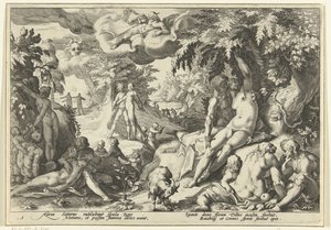 Era de ouro Metamorfoses de Ovídio (título da série) de Hendrick Goltzius (workshop of)