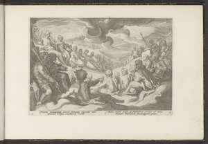 Júpiter convoca os deuses das Olimpíadas
Metamorfoses de Ovid (título da série)
Recriações de P. Ovidius Naso (título da série) de Hendrick Goltzius (workshop of)