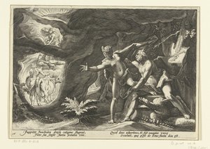 Júpiter atira-se a Io
Metamorfoses de Ovid (título da série) de Hendrick Goltzius (workshop of)