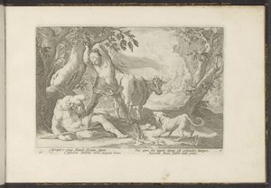 Mercúrio mata Argus
Metamorfoses de Ovid (título da série)
Recriações de P. Ovidius Naso (título da série) de Hendrick Goltzius (workshop of)