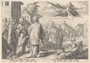 Mercúrio e Herse
Metamorfoses por Ovid (título da série) de Hendrick Goltzius (workshop of)