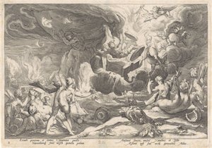 Queda de Phaëthon
Metamorfoses por Ovid (título da série) de Hendrick Goltzius (workshop of)