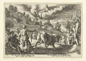 Idade de Prata Metamorfoses de Ovídio (título da série) de Hendrick Goltzius (workshop of)