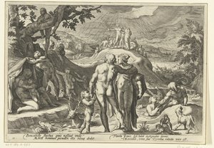 Dilúvio de Deucalion
Metamorfoses de Ovid (título da série) de Hendrick Goltzius (workshop of)