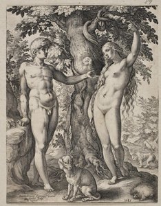 Adão e Eva de Hendrick Goltzius