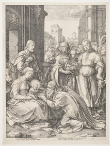Adoração dos Magos de Hendrick Goltzius