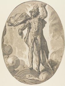 Aether, placa seis de Demogorgon and the Deities de Hendrick Goltzius