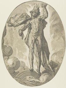 Aether, placa seis de Demogorgon and the Deities de Hendrick Goltzius