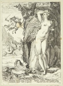 Andrômeda é libertada por Perseu de Hendrick Goltzius
