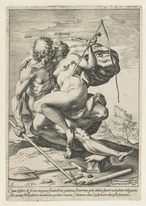 Trabalho e Diligência (Trabalho / Diligentia)
As recompensas do trabalho, diligência, exercício e arte (título da série) de Hendrick Goltzius