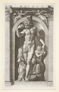 Baco, #7 de uma série de Oito Deuses Antigos de Hendrick Goltzius