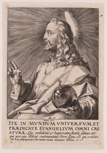 Cristo, de Cristo, os Apóstolos e São Paulo com o Credo de Hendrick Goltzius