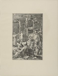 Cristo na Cruz, prato dez da Paixão de Cristo de Hendrick Goltzius