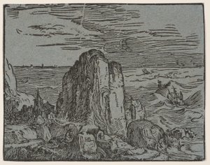Falésia à beira-mar de Hendrick Goltzius