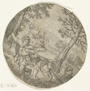 O cego que conduz o cego de Hendrick Goltzius