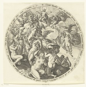 Os abençoados são recebidos no céu
O Juízo Final (título da série) de Hendrick Goltzius