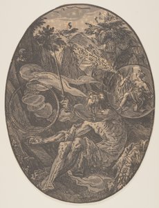 Demogorgon na Caverna da Eternidade, de The Deities de Hendrick Goltzius