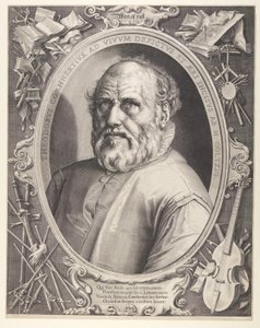 Dirck Volkertsz. Coornhert (com moldura) de Hendrick Goltzius