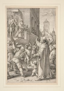Ecce Homo, de A Paixão, nº 8 de uma série de 12 gravuras de Hendrick Goltzius