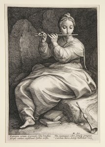 Euterpe, prancha 6 da série As nove musas de Hendrick Goltzius