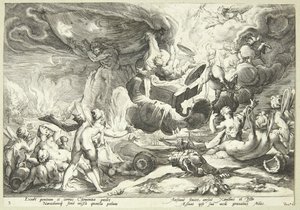 Queda de Faetonte de Hendrick Goltzius