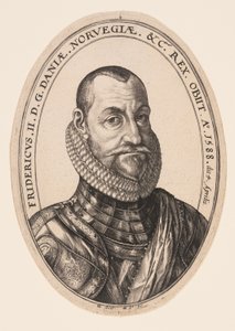 Frederico II, rei da Dinamarca e da Noruega de Hendrick Goltzius