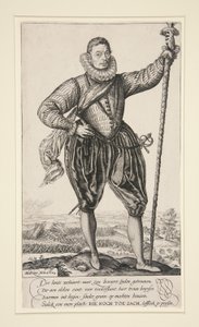 Gerrit de Jong (ou Pike Bearer Standing) de Hendrick Goltzius
