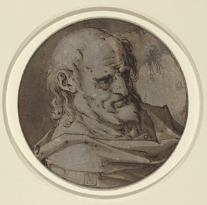 Cabeça de um apóstolo de Hendrick Goltzius